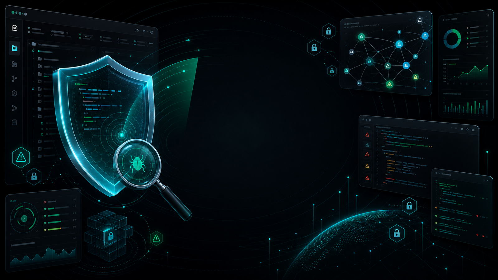 Security scanner dashboard artwork for Nexmoot Repo Safety Scanner
